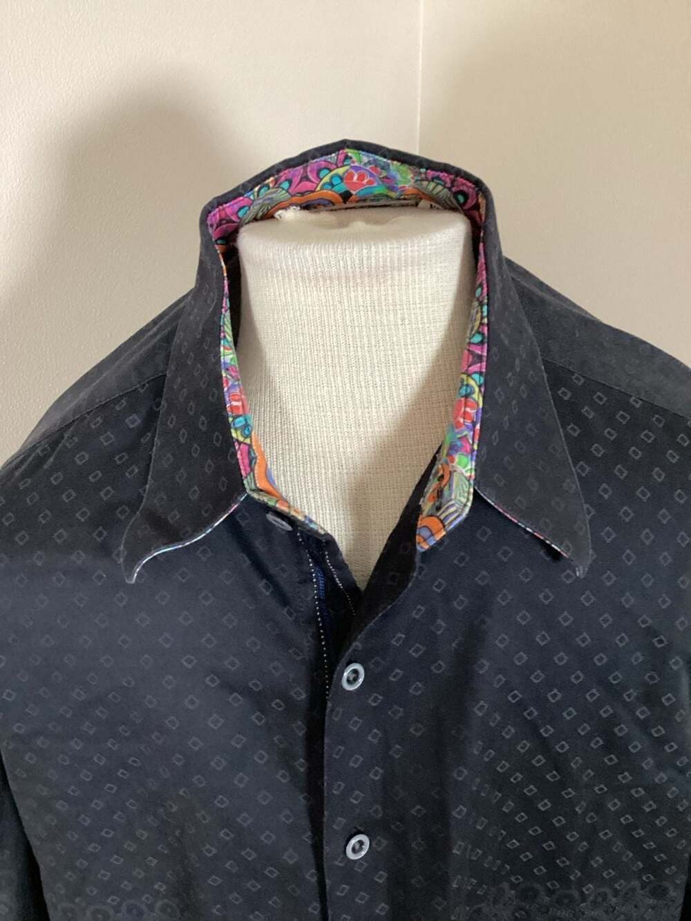 Robert Graham Men's Long Sleeve Button Down Shirt Geometric Pattern Size XL - Picture 2 of 4